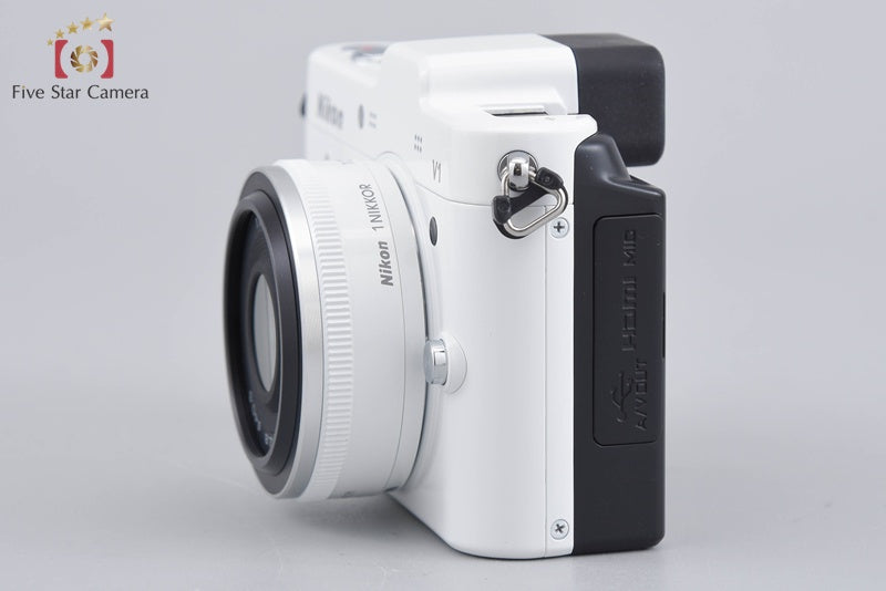 "Count 2,294" Nikon 1 V1 White 10.1 MP Digital SLR Camera 10mm Lens