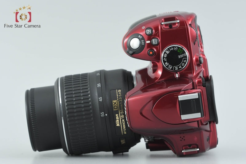 "Shutter count 4,931" Nikon D3200 Red 24.2 MP DSLR 18-55 VR Lens