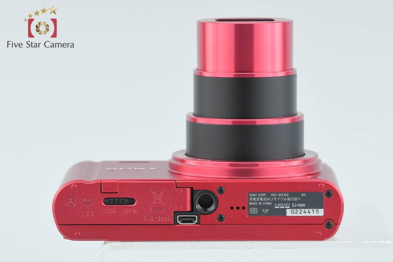SONY Cyber-shot DSC-WX300 Red 18.2 MP Digital Camera [Multiple Languages]