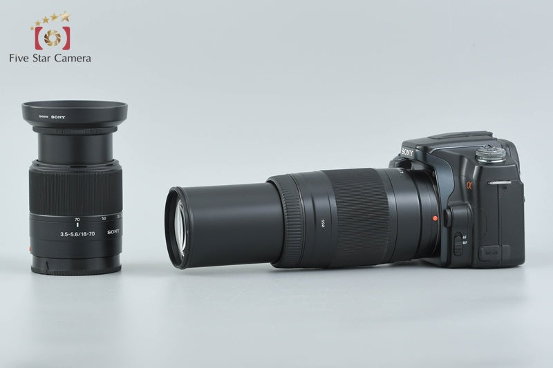 Sony α100 DSLR-A100W Black 10.2 MP 18-70 75-300 Lenses [Japanese Language Only]