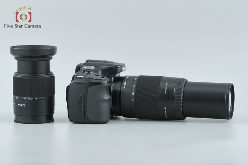 Sony α100 DSLR-A100W Black 10.2 MP 18-70 75-300 Lenses [Japanese Language Only]