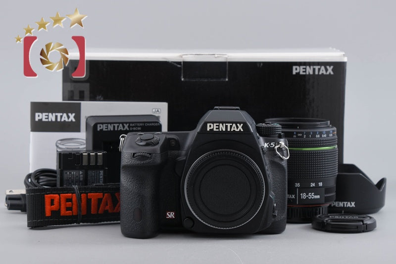 ペンタックス K-5 SMC DA 18-55mm レンズ付き カメラ Pentax K-5 Black 16.3 MP Digital SLR Camera SMC DA 18-55 Lens w/ Box