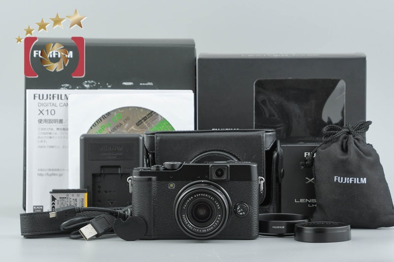 Fujifilm X10 Black 12.0 MP Digital Camera w/ Box