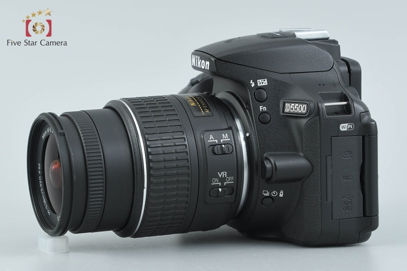 "Count 4,928" Nikon D5500 Black 24.2 MP Digital SLR Camera 18-55 VR II Lens