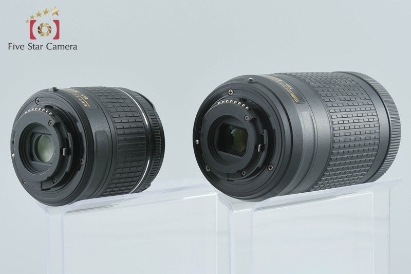 Nikon D5300 Black 24.2 MP DSLR Camera AF-P 18-55 70-300 VR Lenses