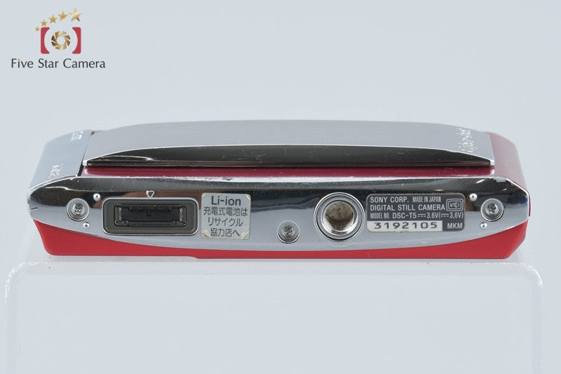 Sony Cyber-Shot DSC-T5 Red 5.1 MP Digital Camera [Japanese Language Only]
