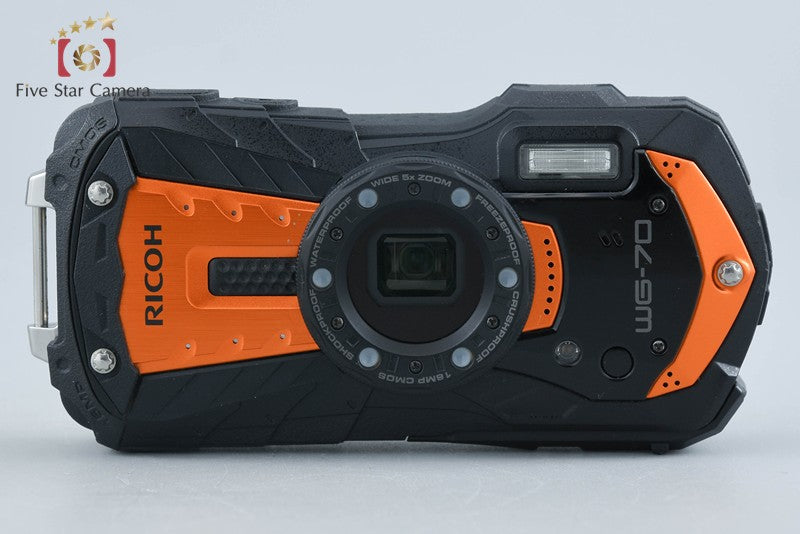 "Count 2,479" Ricoh PENTAX WG-70 Orange 16.0 MP Waterproof Action Camera