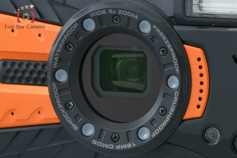 "Count 2,479" Ricoh PENTAX WG-70 Orange 16.0 MP Waterproof Action Camera
