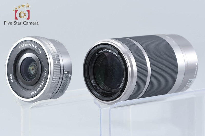 Sony Alpha α6000 ILCE-6000 Silver 16-50 55-210 Lenses [Multiple Languages]