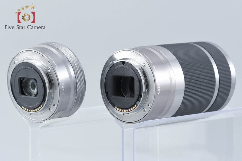 Sony Alpha α6000 ILCE-6000 Silver 16-50 55-210 Lenses [Multiple Languages]
