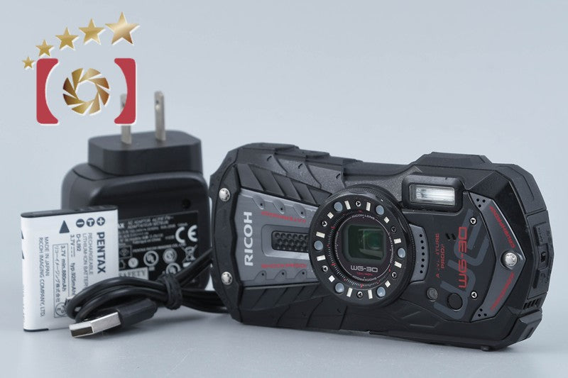 Ricoh PENTAX WG-30 Black 16.0 MP Waterproof Action Camera