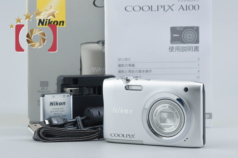 Nikon COOLPIX A100 Silver 20.0 MP Digital Camera w/ Box