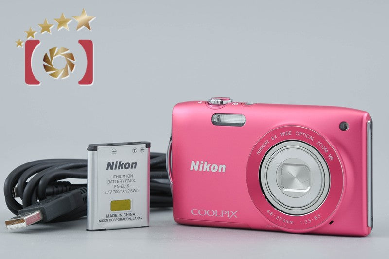 Nikon COOLPIX S3300 Strawberry Pink 16.0 MP Digital Camera