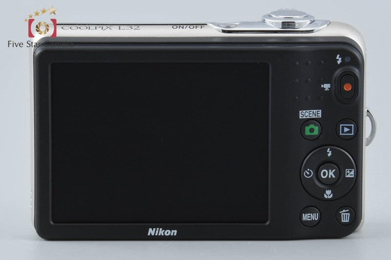 Nikon COOLPIX L32 Silver 20.1 MP Digital Camera