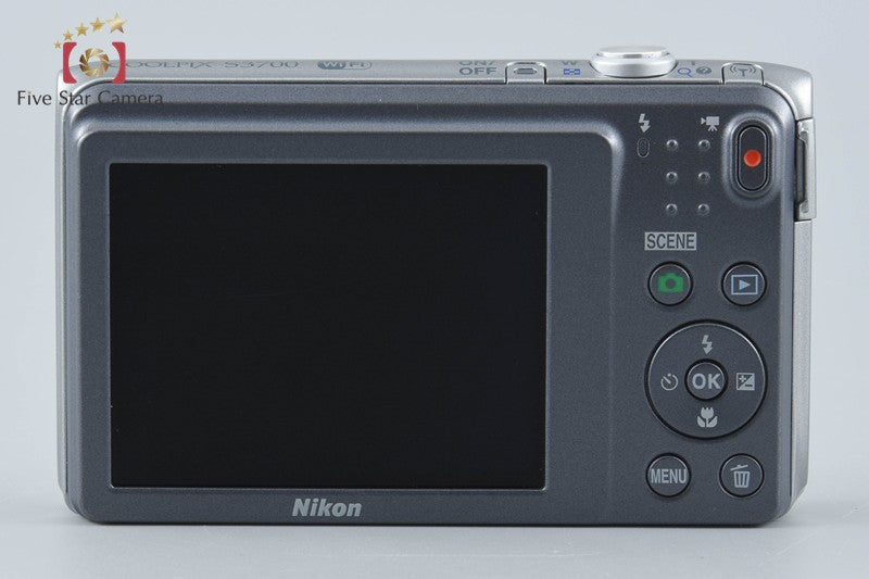 Nikon COOLPIX S3700 Silver 20.1 MP Digital Camera