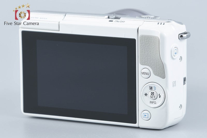 Canon EOS M10 White 18.0 MP Digital Mirrorless Camera 15-45 Lens