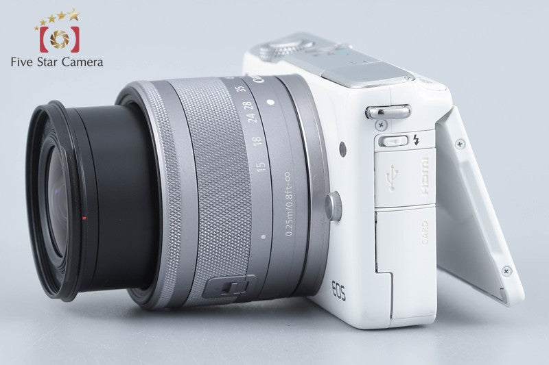 Canon EOS M10 White 18.0 MP Digital Mirrorless Camera 15-45 Lens
