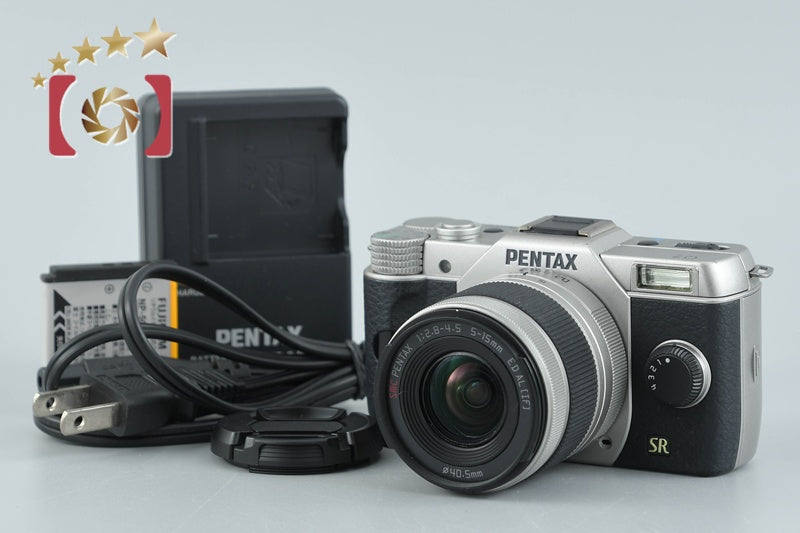 "Shutter count 3,916" PENTAX Q7 Silver 12.4 MP Digital Camera 5-15 Lens