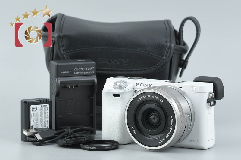 Sony Alpha α6000 ILCE-6000 White 24.3 MP 16-50 Lens [Multiple Languages]
