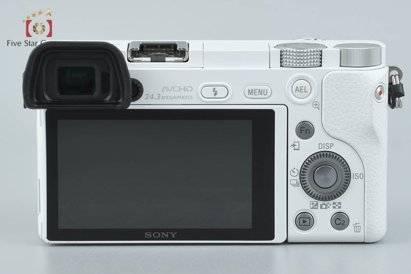 Sony Alpha α6000 ILCE-6000 White 24.3 MP 16-50 Lens [Multiple Languages]
