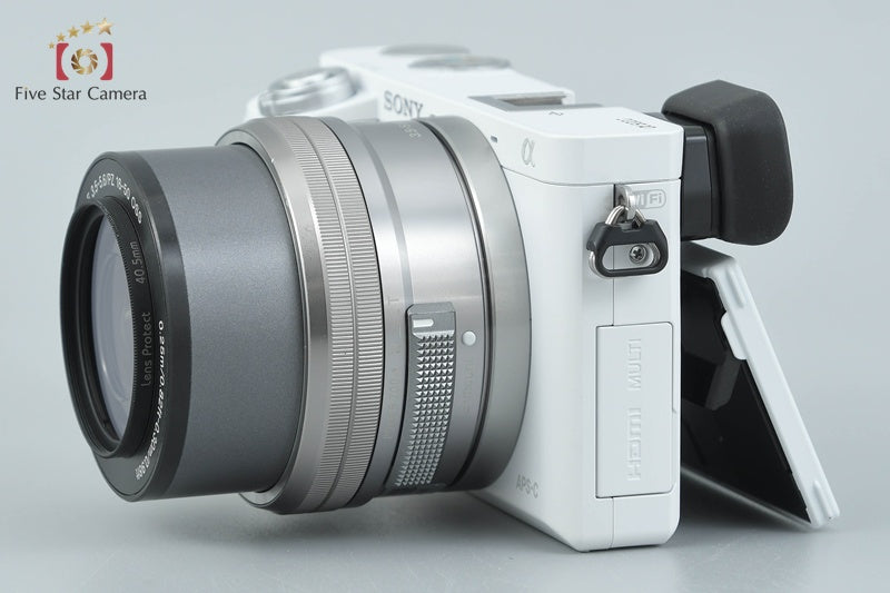 Sony Alpha α6000 ILCE-6000 White 24.3 MP 16-50 Lens [Multiple Languages]
