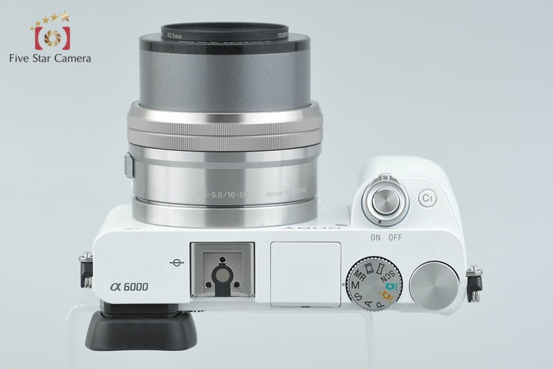 Sony Alpha α6000 ILCE-6000 White 24.3 MP 16-50 Lens [Multiple Languages]
