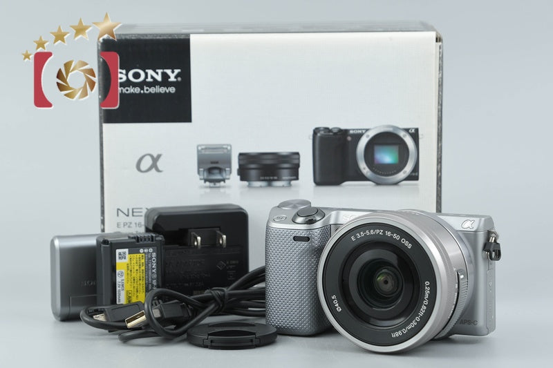 "Count 2,238" Sony α NEX-5R Silver 16.1MP 16-50 Lens w/ Box [Multiple Languages]