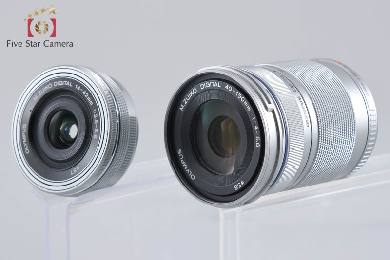 "Shutter count 666" Olympus PEN E-PL8 White 16.1 MP 14-42 40-150 Lenses w/ Box