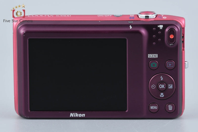 Nikon COOLPIX S3500 Strawberry Pink 20.0 MP Digital Camera