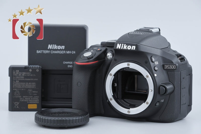 "Shutter count 4,868" Nikon D5300 Black 24.2 MP DSLR Camera Body