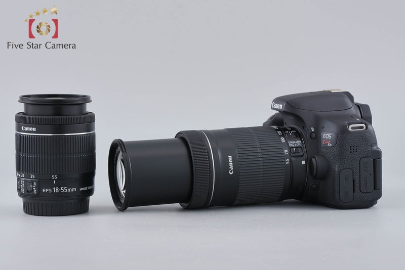 Canon EOS Kiss X8i / Rebel T6i / 750D 24.2 MP 18-55 55-250 Lenses w/ Box