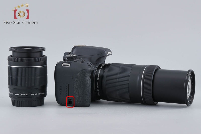 Canon EOS Kiss X8i / Rebel T6i / 750D 24.2 MP 18-55 55-250 Lenses w/ Box