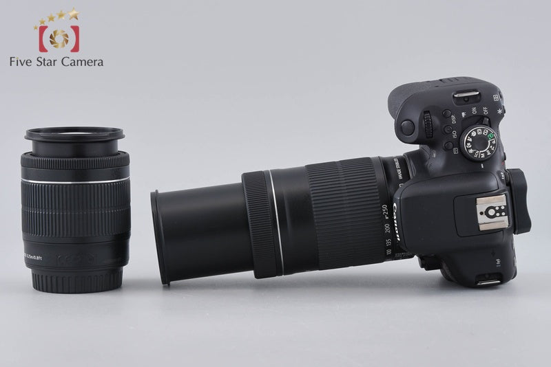 Canon EOS Kiss X8i / Rebel T6i / 750D 24.2 MP 18-55 55-250 Lenses w/ Box