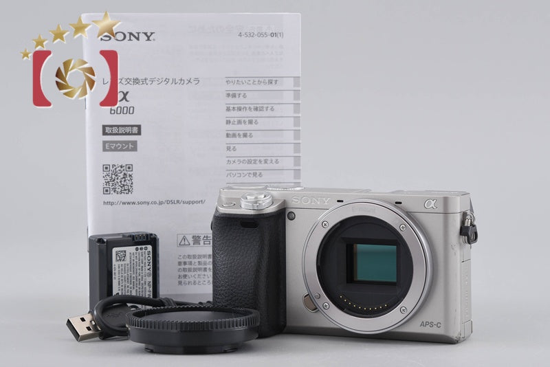 Sony Alpha α6000 ILCE-6000 Silver 24.3 MP Digital Camera [Multiple Languages]