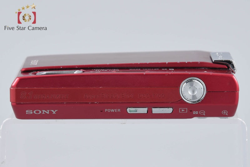 Sony Cyber-Shot DSC-T100 Red 8.1 MP Digital Camera [Japanese Language Only]