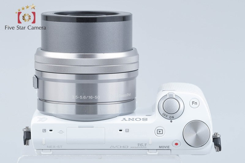 Sony Alpha α NEX-5T White 16.1 MP Digital Camera 16-50 Lens International Model