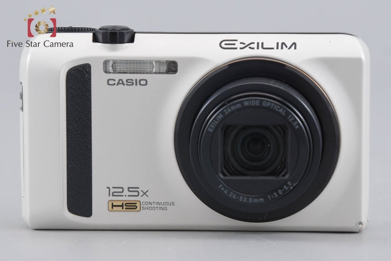 Casio HIGH SPEED EXILIM EX-ZR100 White 12.1 MP Digital Camera w/ Box