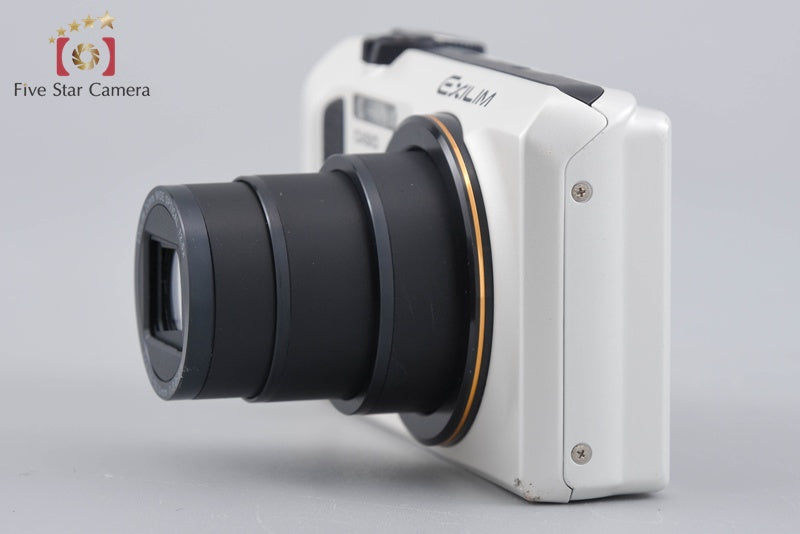 Casio HIGH SPEED EXILIM EX-ZR100 White 12.1 MP Digital Camera w/ Box