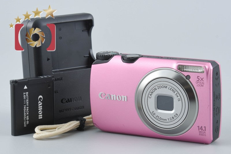 Canon PowerShot A3200 IS Pink 14.1 MP Digital Camera