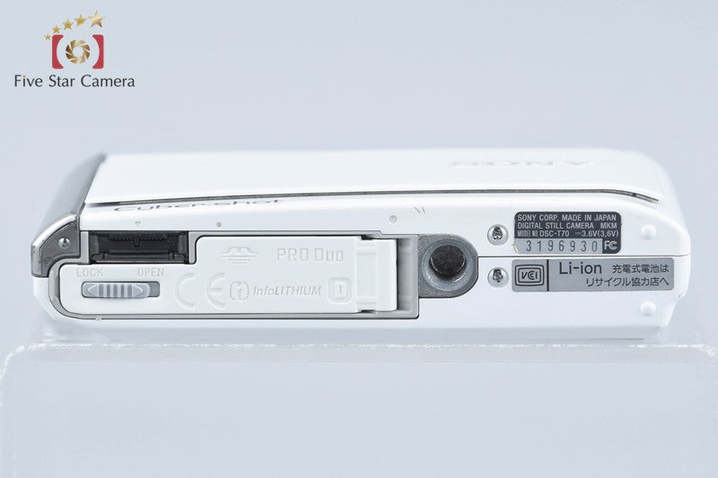 Sony Cyber-Shot DSC-T70 White 8.1 MP Digital Camera [Japanese Language Only]