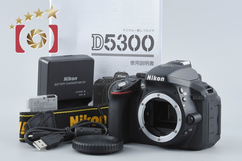 "Shutter count 2,855" Nikon D5300 Black 24.2 MP DSLR Camera Body