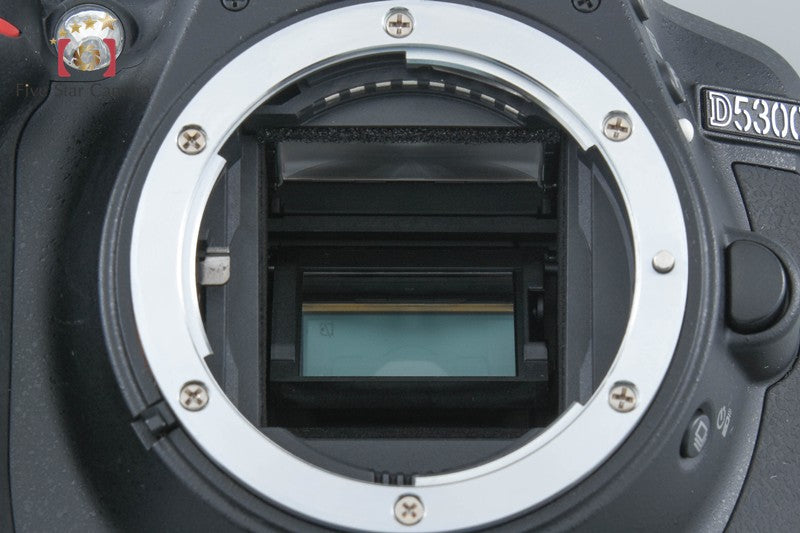 "Shutter count 2,855" Nikon D5300 Black 24.2 MP DSLR Camera Body