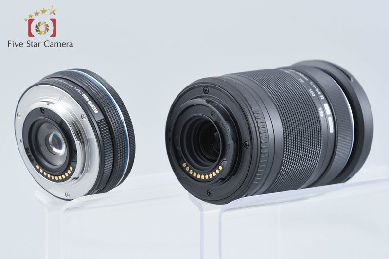 "Shutter count 2,077" Olympus PEN E-P7 Silver 20.3 MP EZ 14-42 40-150 Lenses