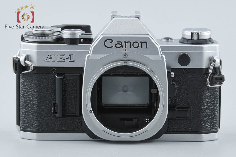 Canon AE-1 Silver 35mm SLR Film Camera + New FD 50mm f/1.8