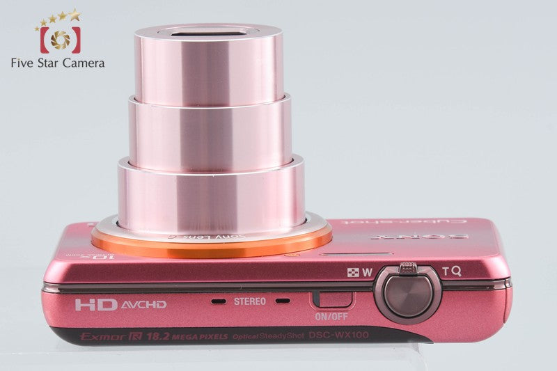 SONY Cyber-shot DSC-WX100 Pink 18.2 MP Digital Camera [Multiple Languages]