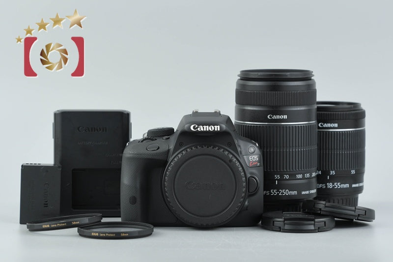 Canon EOS Kiss X7 / Rebel SL1 / 100D 18.0 MP EF-S 18-55 55-250 Lenses
