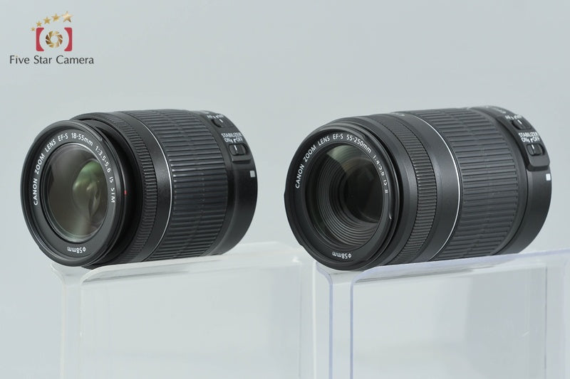 Canon EOS Kiss X7 / Rebel SL1 / 100D 18.0 MP EF-S 18-55 55-250 Lenses