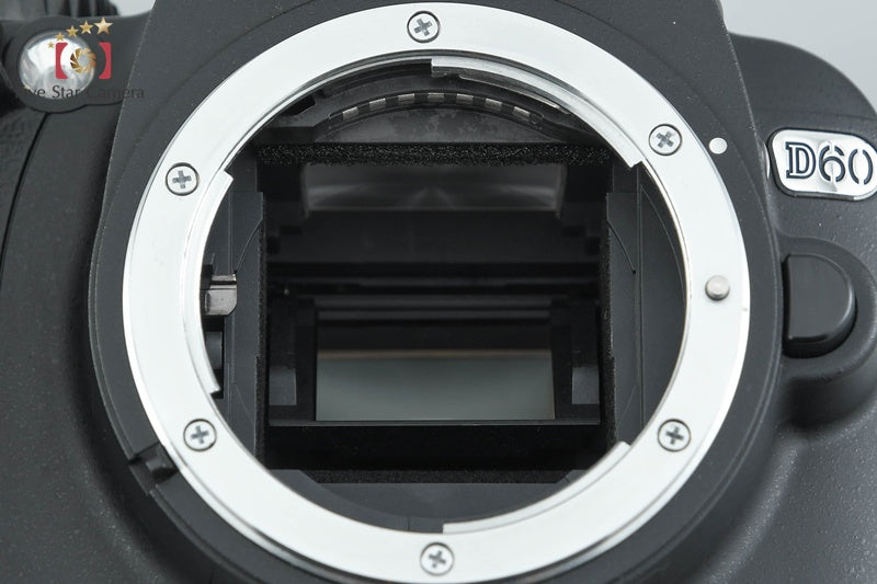 "Shutter count 2,029" Nikon D60 10.2 MP DSLR Camera 18-55 55-200 Lenses