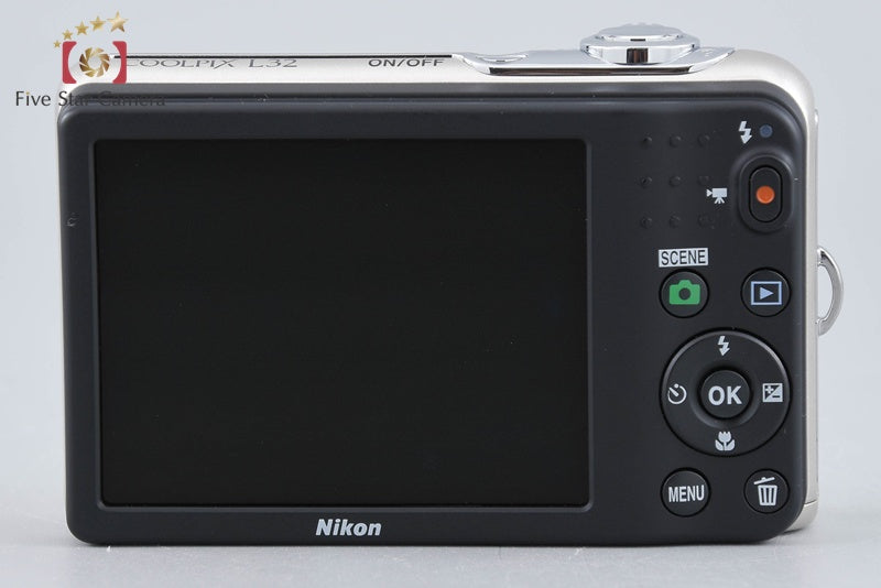 Nikon COOLPIX L32 Silver 20.1 MP Digital Camera