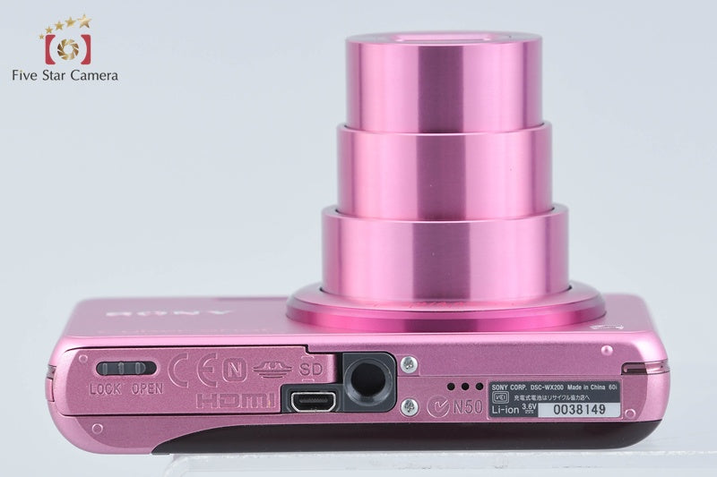 Sony Cyber-Shot DSC-WX200 Pink 18.2 MP Digital Camera [Japanese Language Only]